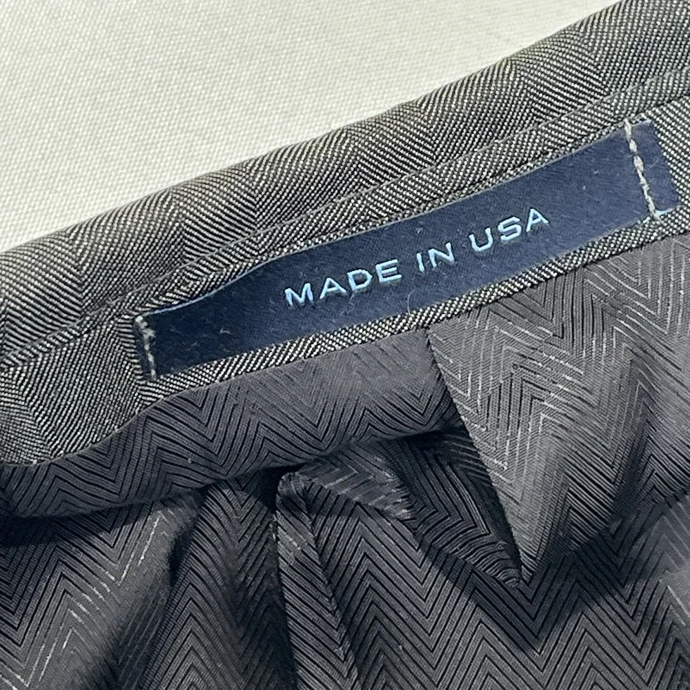 Joseph Abboud Blazer Mens 42L Gray‎ Striped Loro Piana Wool Blazer